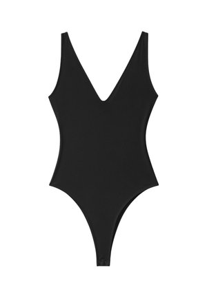 Stradivarius, V-NECK BODYSUIT - Top - black