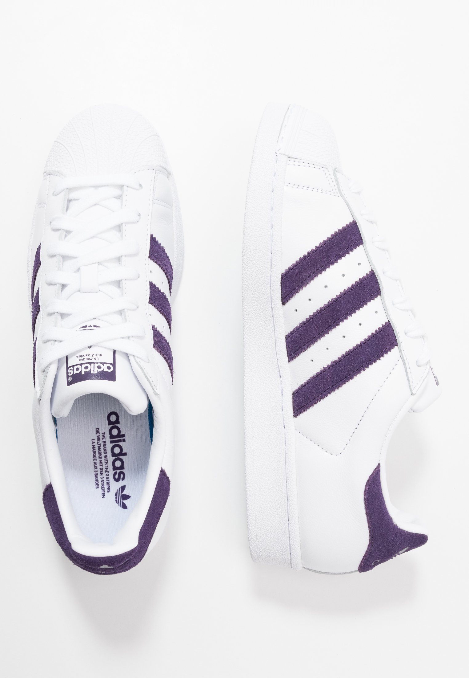 adidas Originals SUPERSTAR - Sneakers laag - footwear white/legend  purple/wit - Zalando.nl