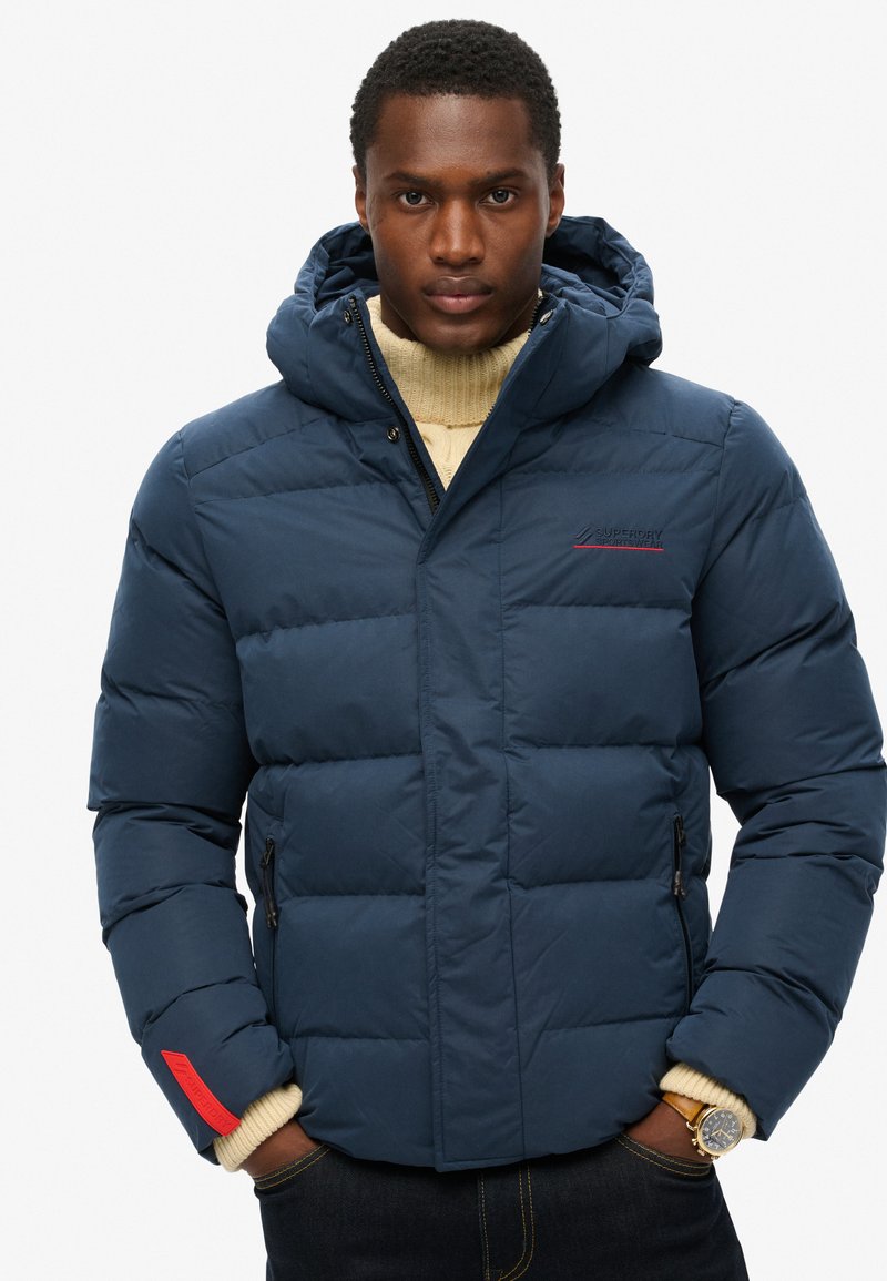 Superdry & Co HOODED MICROFIBRE PUFFER - Vinterjakker - baltic blue