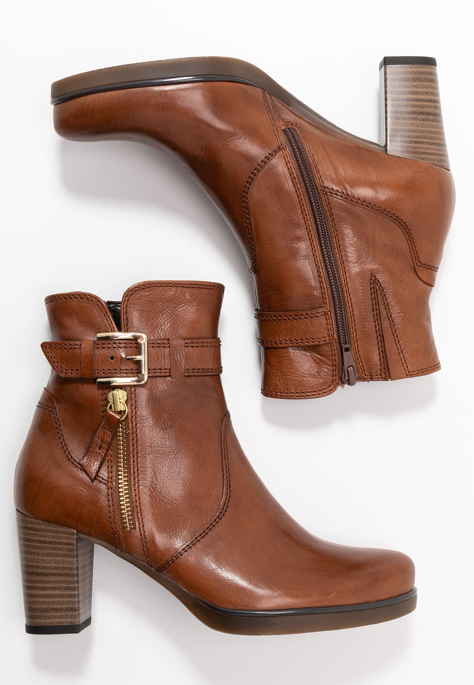 WIDE FIT Korte laarzen cognac WIDE FIT Korte laarzen cognac