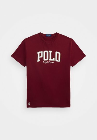 Polo Ralph Lauren CUSTOM SLIM FIT LOGO JERSEY T-SHIRT - Potiskana majica - classic wine