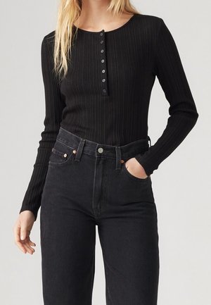 Langærmet T-shirt - black