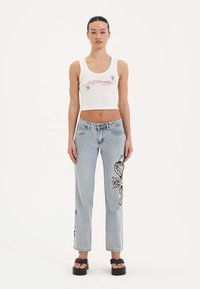 Ed Hardy PARTY RHINESTONE CROPPED - Top - white