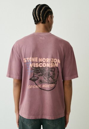 TALL FIT - GRAPHIC HEAVYWEIGHT RELAXED - T-Shirt print - purple washed