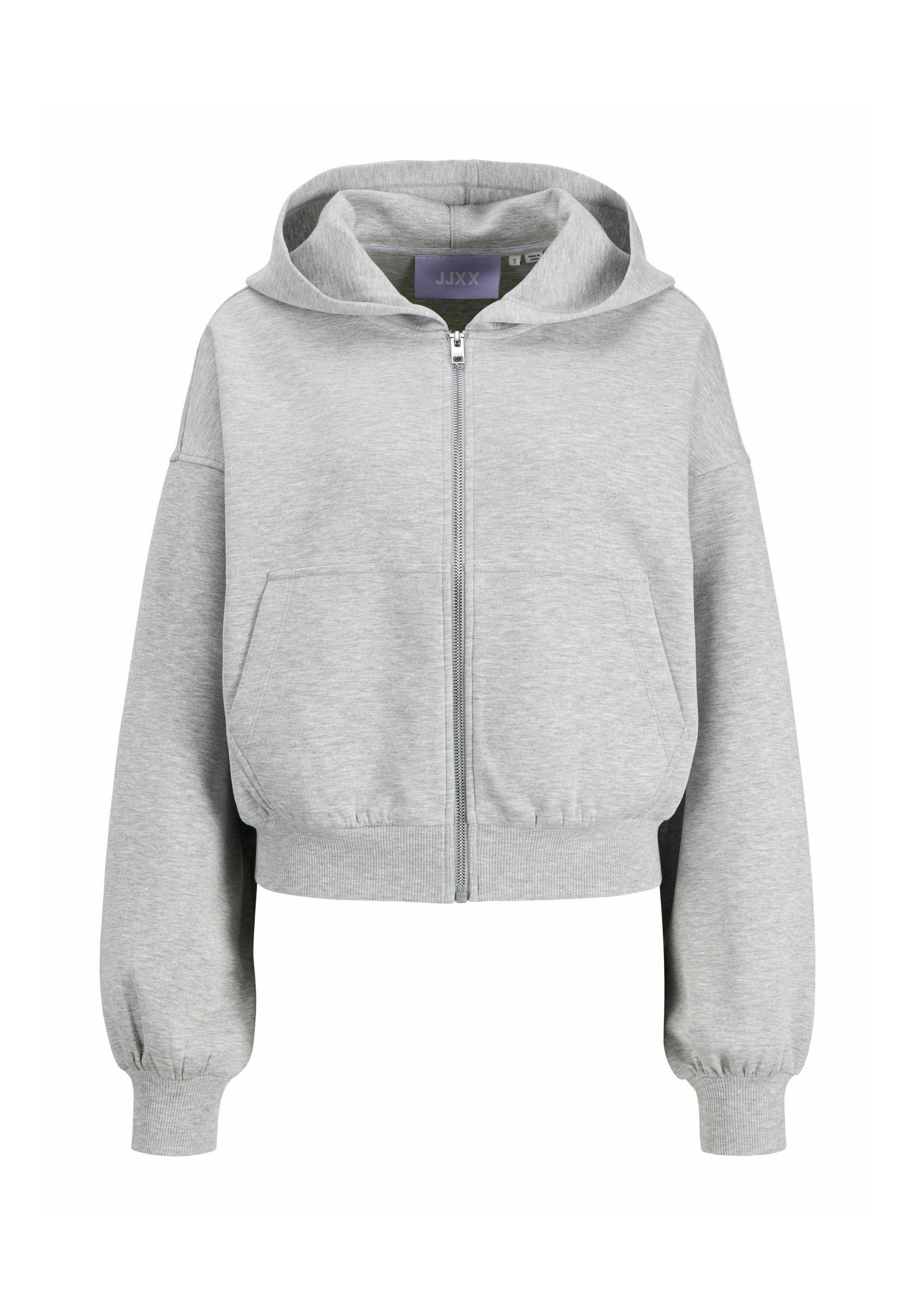 JJXX Zip JXZENJA Zip - Zip-up sweatshirt - light grey melange