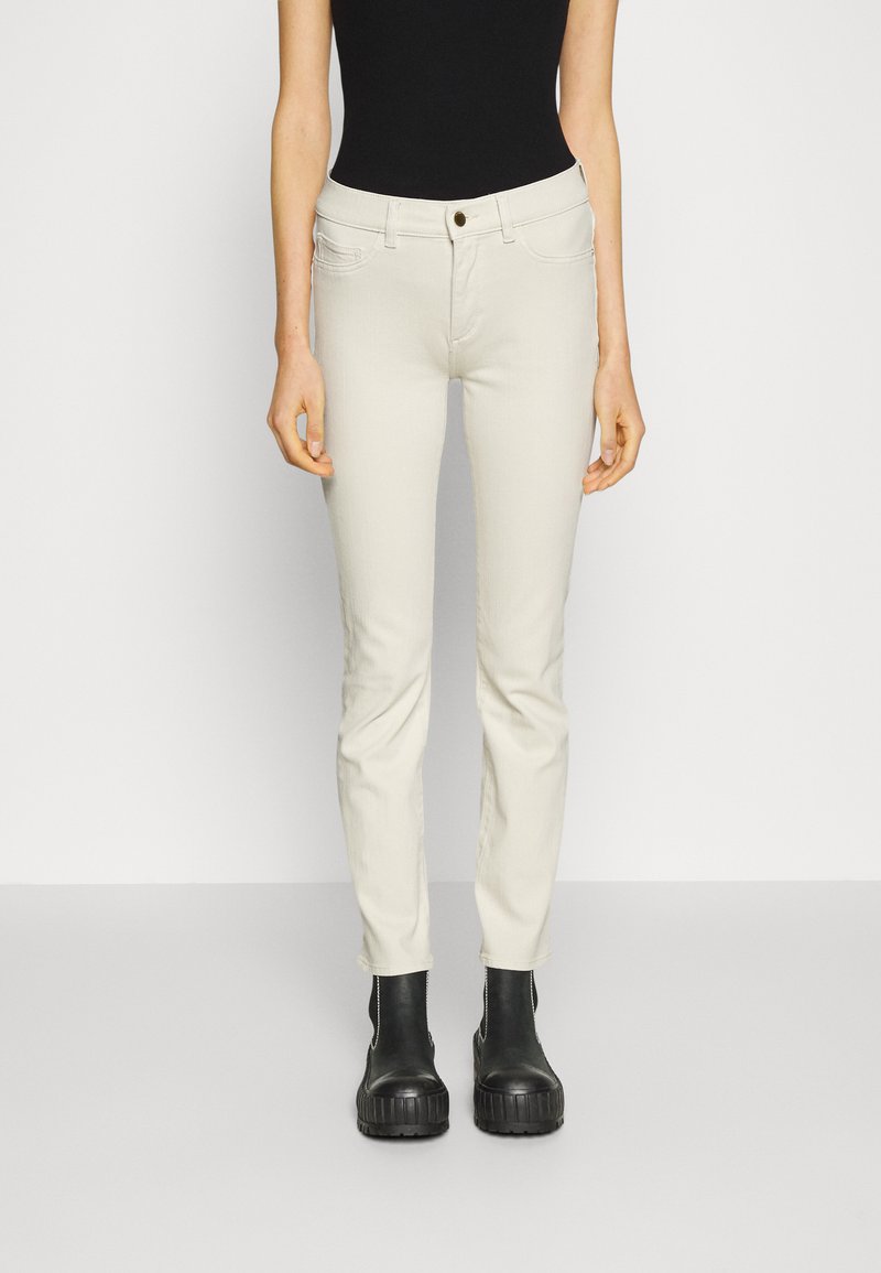 DL1961 MARA STRAIGHT MID RISE - Straight leg jeans - parchment/crème ...