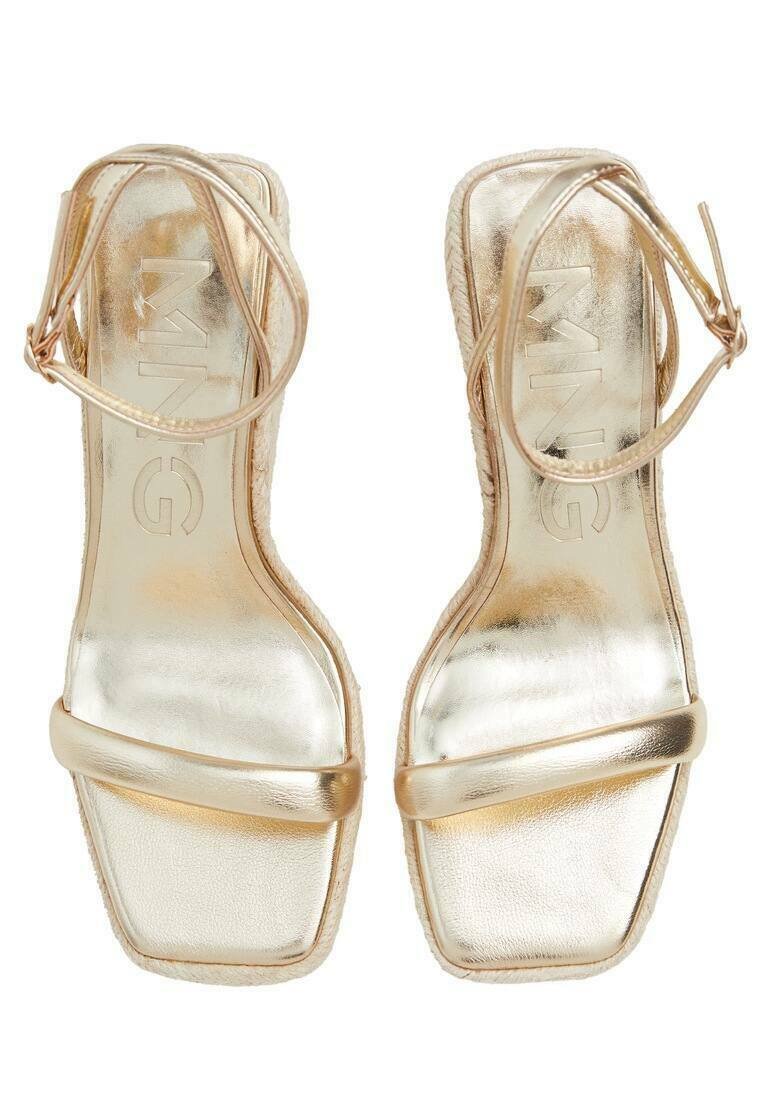 Mango CARMINA - Sandalen met hoge hak - goud/goudkleurig - Zalando.be