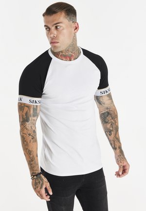 TAPE TECH - Printtipaita - white & black