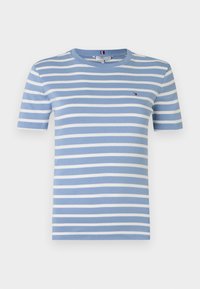 SLIM CODY - T-Shirt basic - clear water/ecru