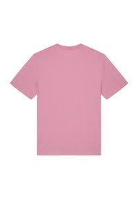 Korte mouw t-shirt van lichtroze katoen. Beschikt over een ronde hals, een casual pasvorm en een soepele textuur zonder zichtbare logo's of patronen.