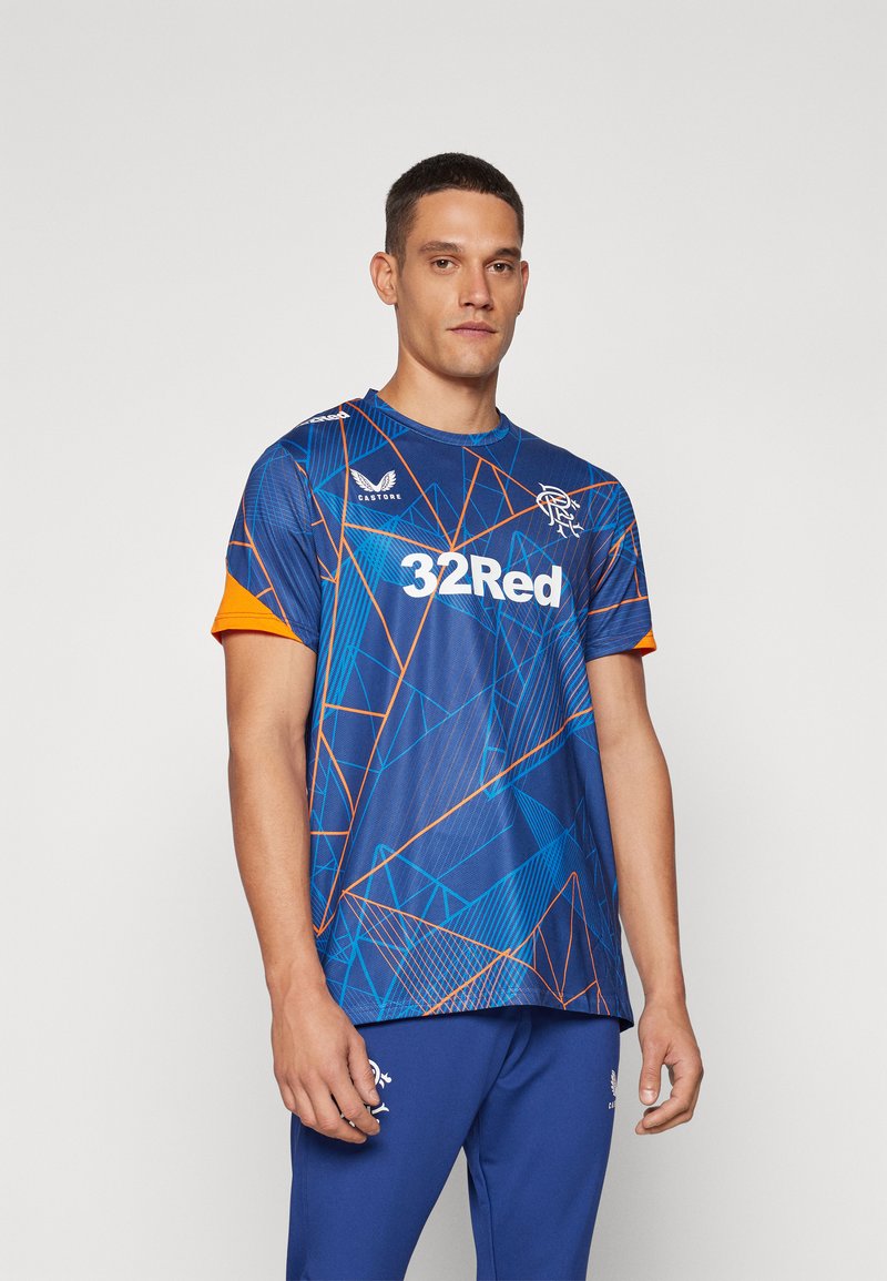 Maglia Rangers FC Castore Matchday LS Top Uomo - Manica Lunga, Nero, Nuova Con Etichette
