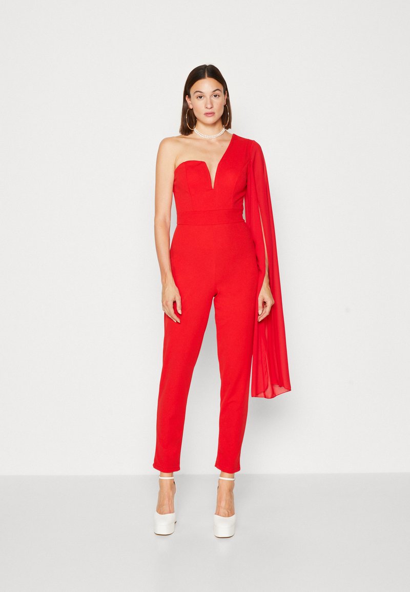 WAL G. CAPE ONE SLEEVE Jumpsuit red Zalando.ie