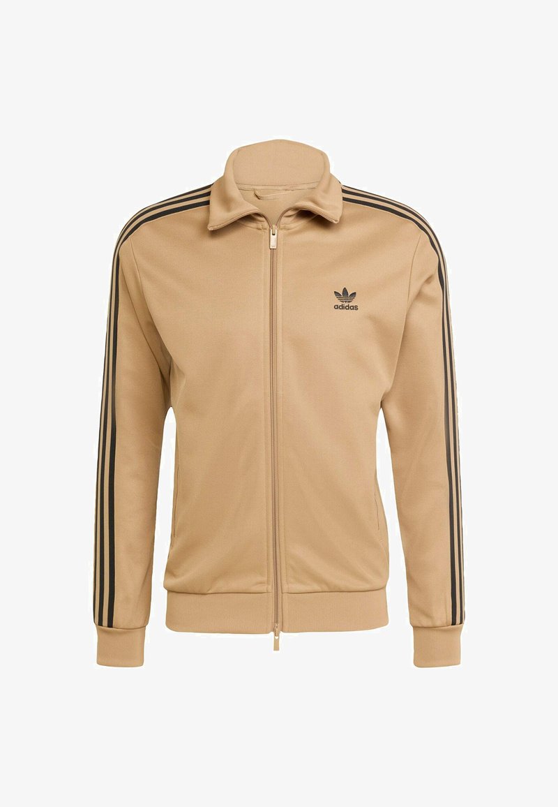 adidas Originals Tröja med dragkedja - cardboard black/cognac - Zalando.se