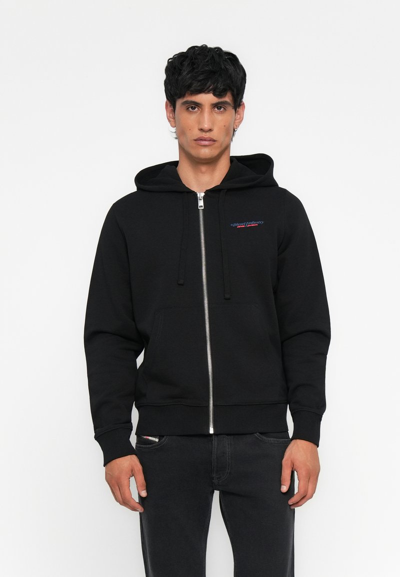 Diesel Sweater met rits rood