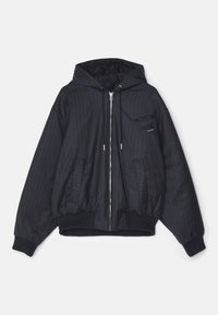 HOODED PINSTRIPED - Chaquetas bomber - black/gray