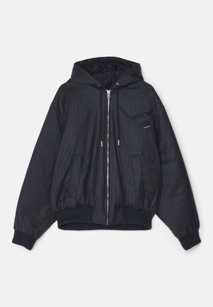 BLUEMARBLE HOODED PINSTRIPED - Bomber stiliaus striukė - black/gray