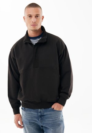 Mexx, MEXX SWEATER HEAVYWEIGHT HALF ZIP SWEATER - Sudadera - dark brown