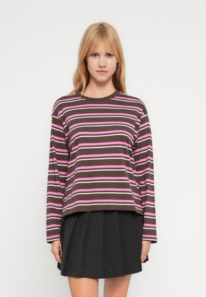 ONLMAY LIFE STRIPE - Longsleeve - chocolate martini/wild orchid/birch
