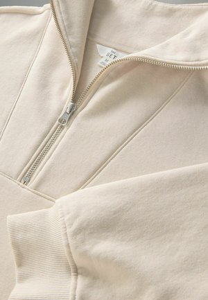 THE SET REGULAR FIT - 2 PACK HALF ZIP FUNNEL NECK  - Mikina - stone khaki