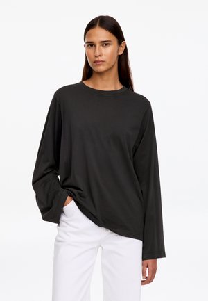 ARKET, ARKET STRIPED LONG-SLEEVED T-SHIRT - T-shirt à manches longues - black
