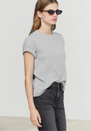 Massimo Dutti, 100% COTTON INTERLOCK CREW NECK T-SHIRT - Basic T-shirt - grey