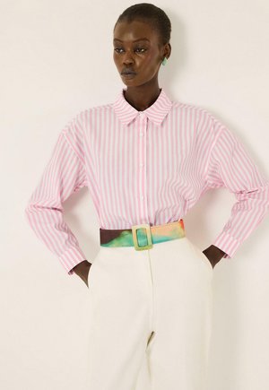 Touché Privé, STRIPED RELAX FIT SHIRT - Button-down blouse - pink