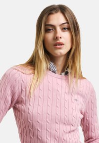 GANT STRETCH C NECK - Maglione - dusty pink