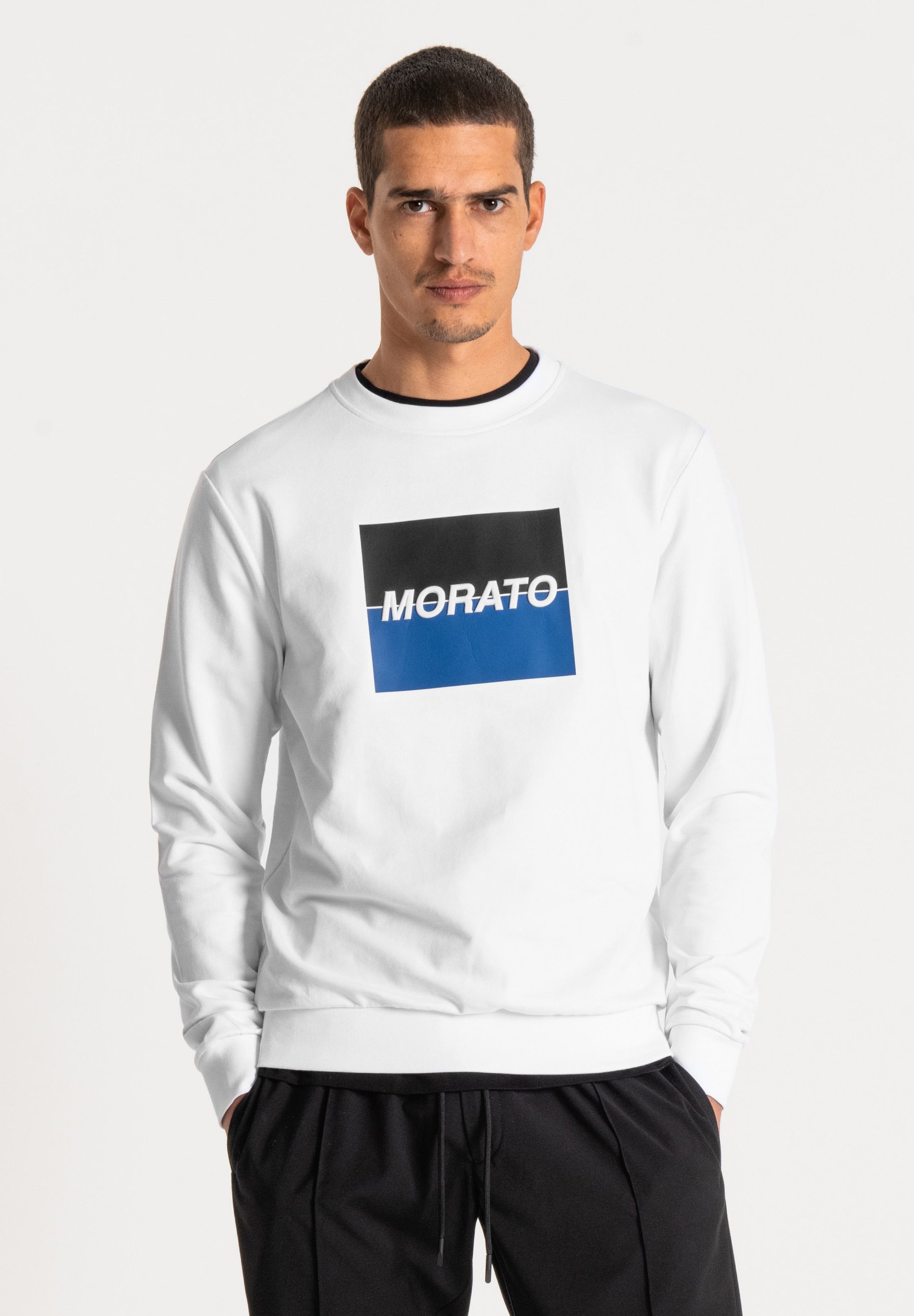 Sudadera Antony Morato blanca tigre rojo