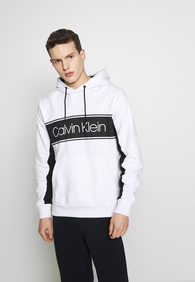 LOGO STRIPE HOODIE - Luvtröja - white