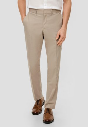 s.Oliver BLACK LABEL OPURE ELASTISCHE - Trousers - helles beige