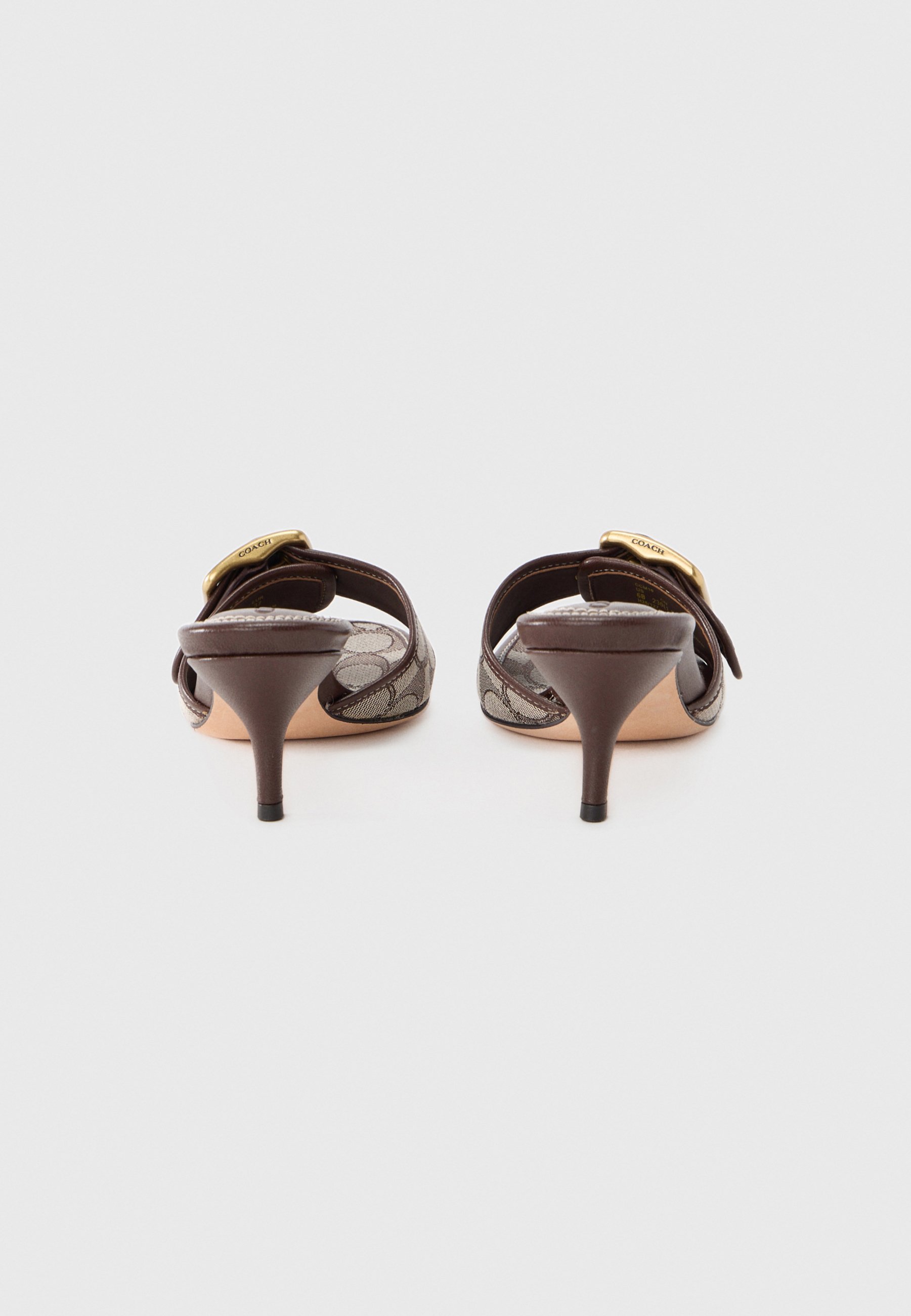 COACH MARGOT SIGNATURE - Mules de salto - oak/maple/castanho