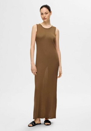 Selected Femme Vestido largo - coca mocha