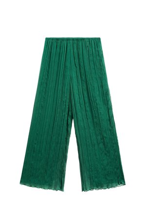 TEXTURED PLEATED - Bukser - mottled dark green