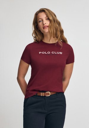 SHORT SLEEVE  REGULAR FIT MINIMAL TITLE  - T-shirt med print - garnet