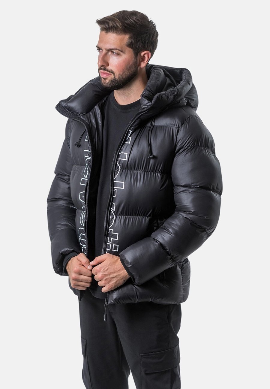 Blouson Helvetica Silver Black - Doudoune Synthétique Tendance Streetwear