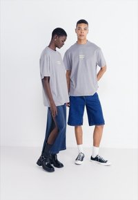 Jack & Jones PREMIUM JPRBLAHARVEY INFO TEE CREW NECK UNISEX - Trükipildiga T-särk - frost gray