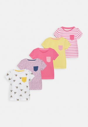 POCKET TEE 5 PACK - T-shirt con stampa - multi coloured/white/yellow