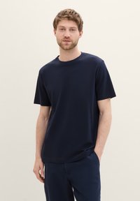 TOM TAILOR MIT STRUKTUR - T-shirt basic - sky captain blue