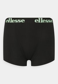 Svarta bomullboxershorts med en figurnära design och en mintgrön Ellessee-logga på midjebandet. Slät textur med minimala sömmar.