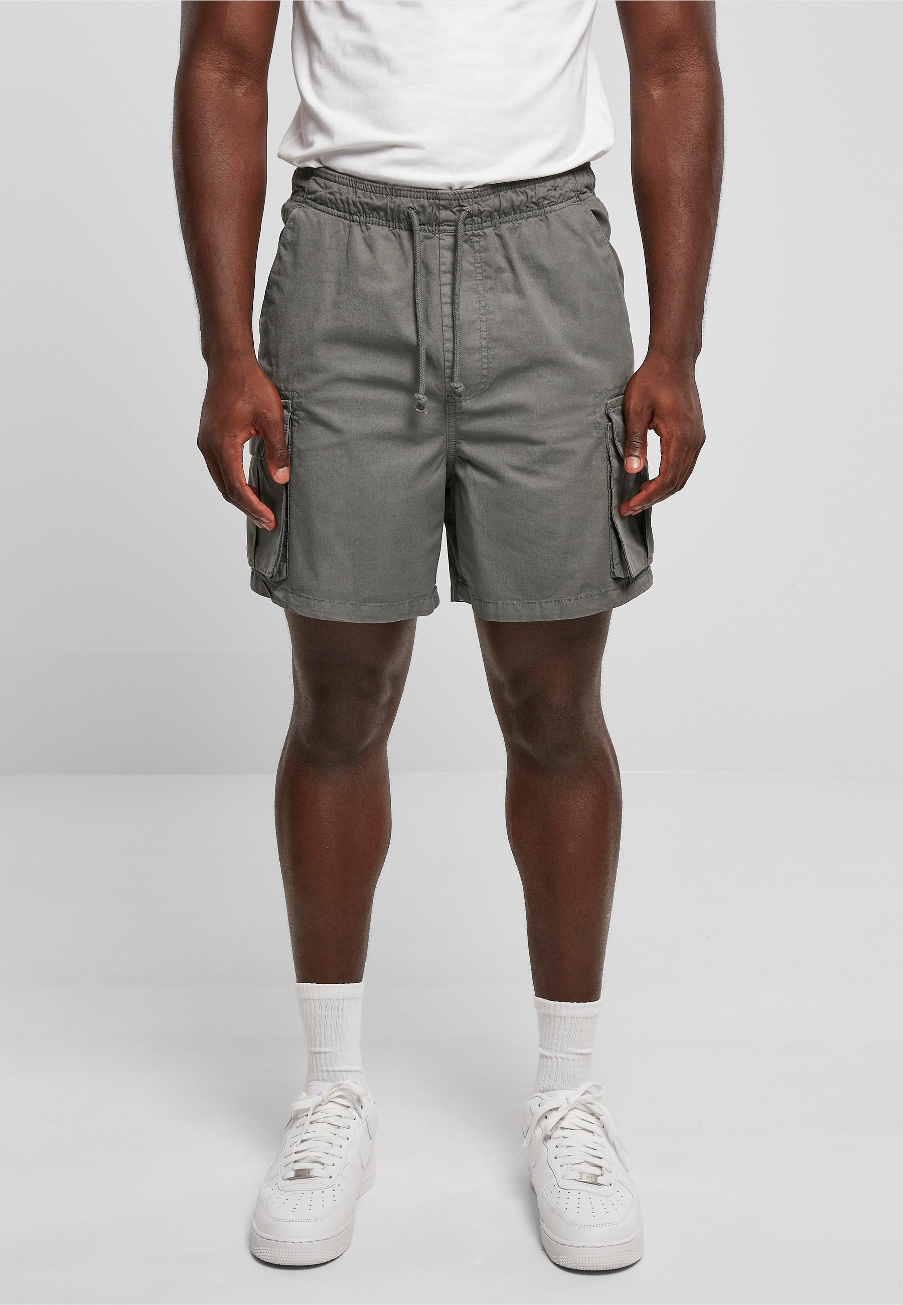 Short Cargo Essentials Taille Élastique Homme – 23 Cm, 100% Coton Confortable, Idéal Week-end & Vacances