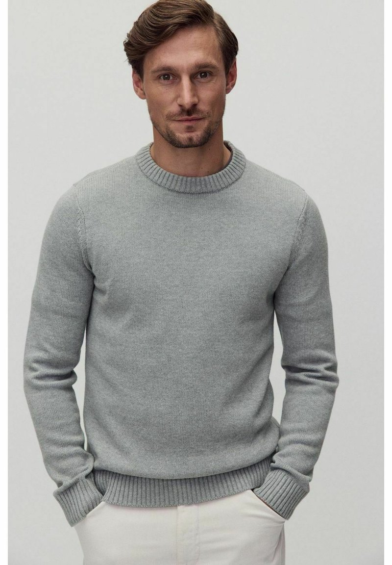 Dobber LANEGAN CREW NECK - Stickad tröja - grey melange