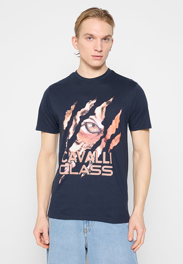 Cavalli Class T-shirt print donkerblauw Cavalli Class T-shirt print donkerblauw