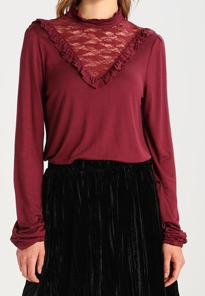 Langærmet T-shirt - dark red