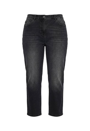 Ulla Popken, TAPERED LEG STRETCH FIT MOM JEANS - Mom Jeans - black