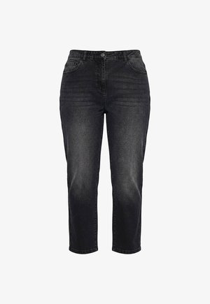 Ulla Popken, TAPERED LEG STRETCH FIT MOM JEANS - Mom-jeans - black