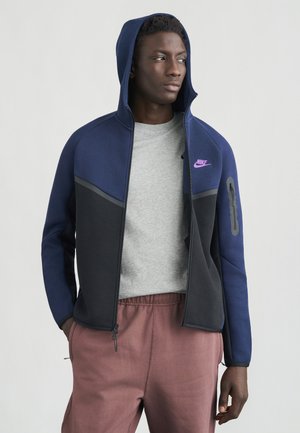 HOODIE - Sweatjakke - obsidian/black/bright violet