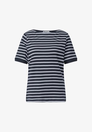 Street One, T-SHIRT MIT BOAT NECK UND STREIFEN - T-Shirt print - darkest blue
