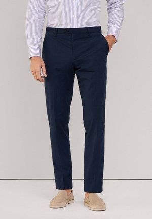 REGULAR FIT SEERSUCKER - Chino - marine blue