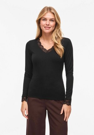 MIT VICLURA V-AUSSCHNITT - Topper langermet - black beauty