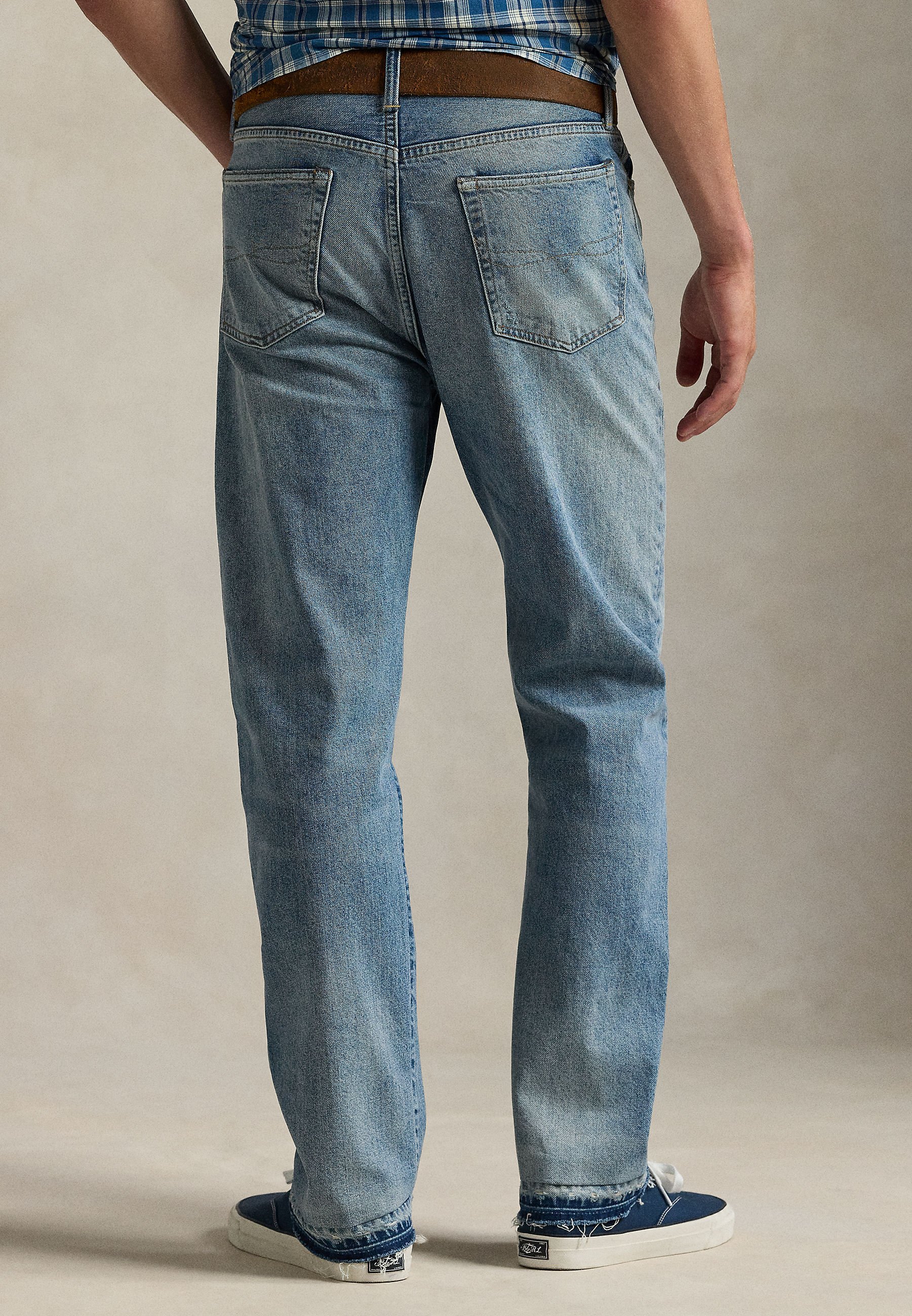 LIDNM FADED HERITAGE DENIM PANTS S lidnm Straight Heritage Denim